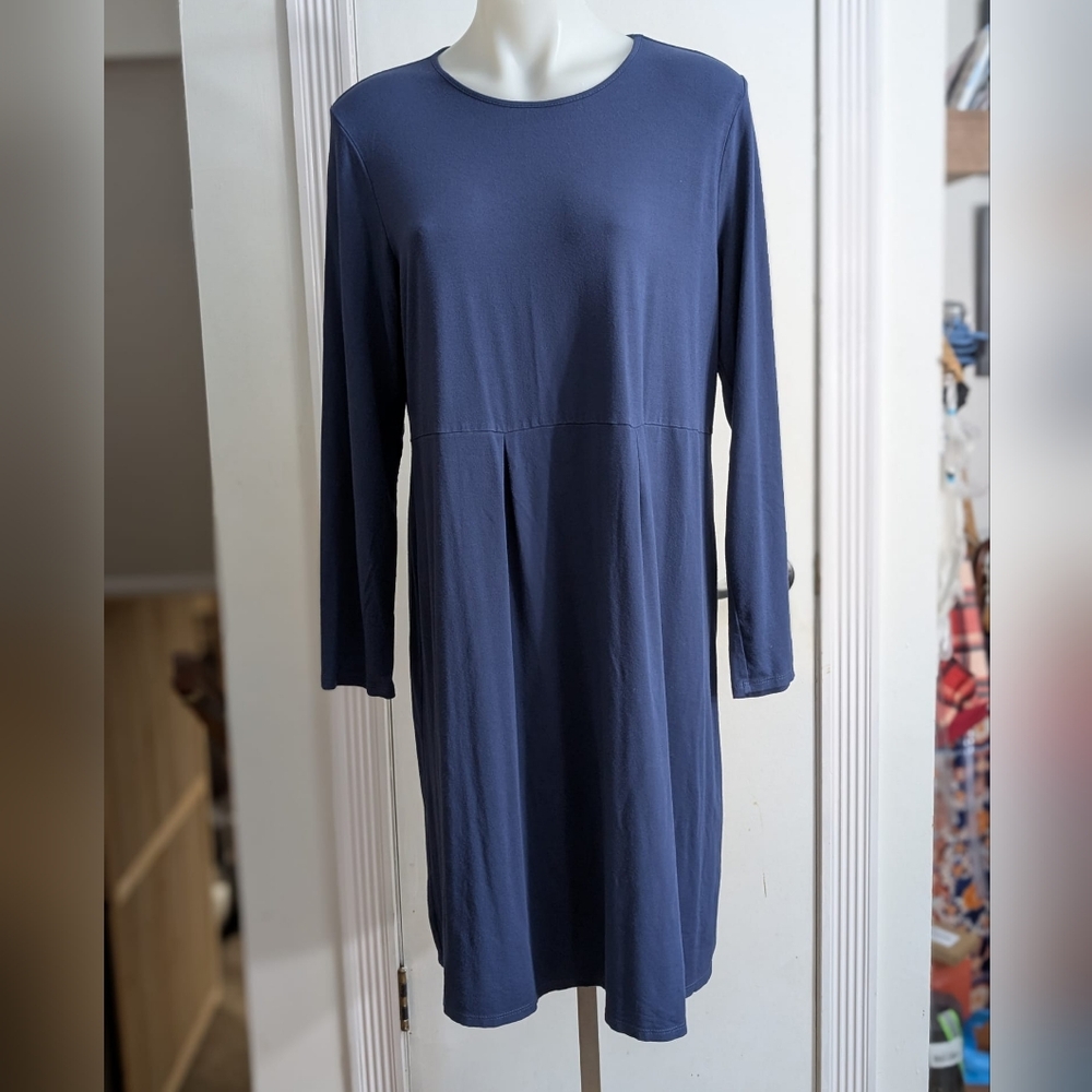 J Jill wearever collection navy dress size L. VGUC